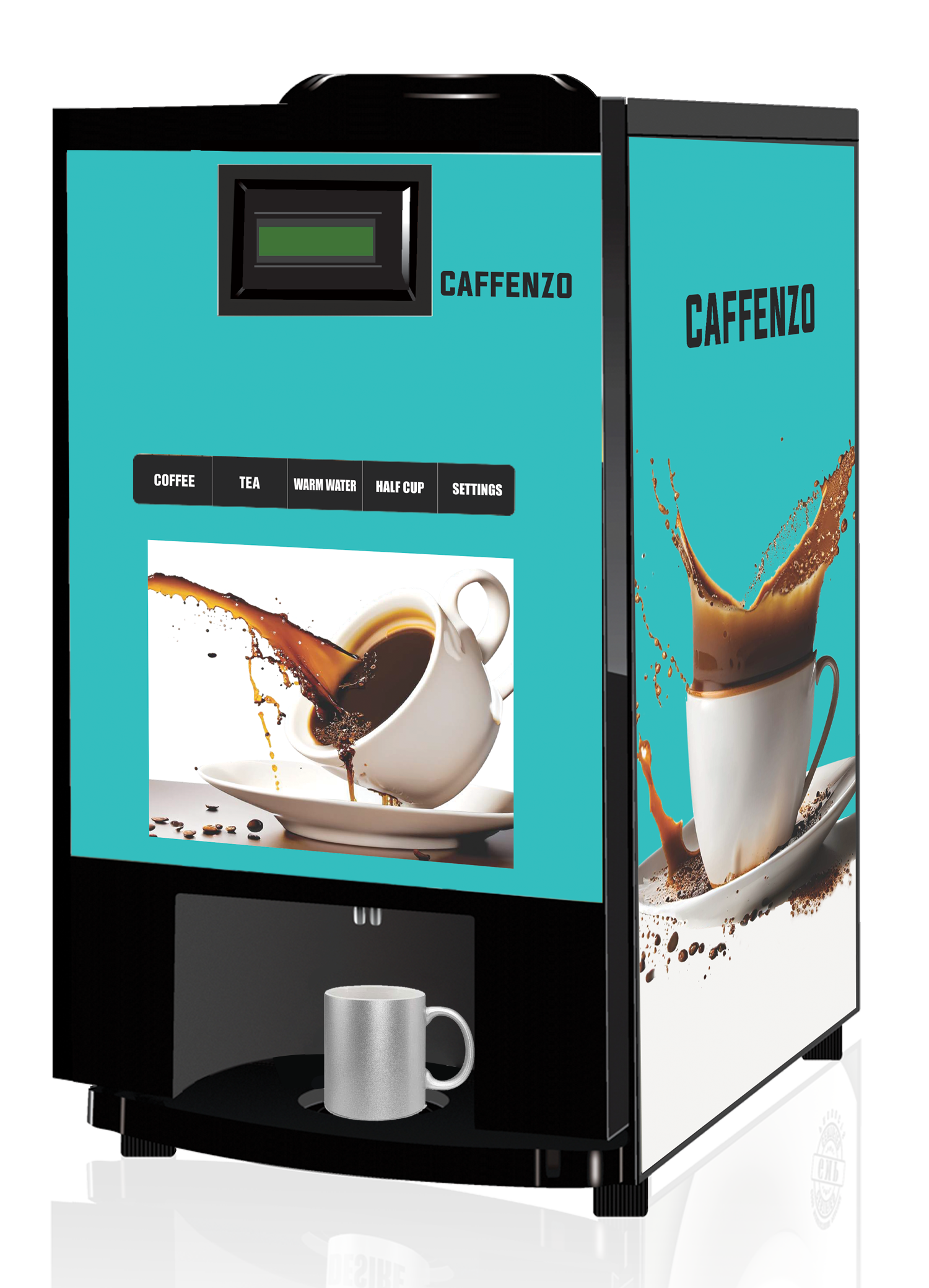 Caffenzo Two Options Coffee Tea Vending Machine